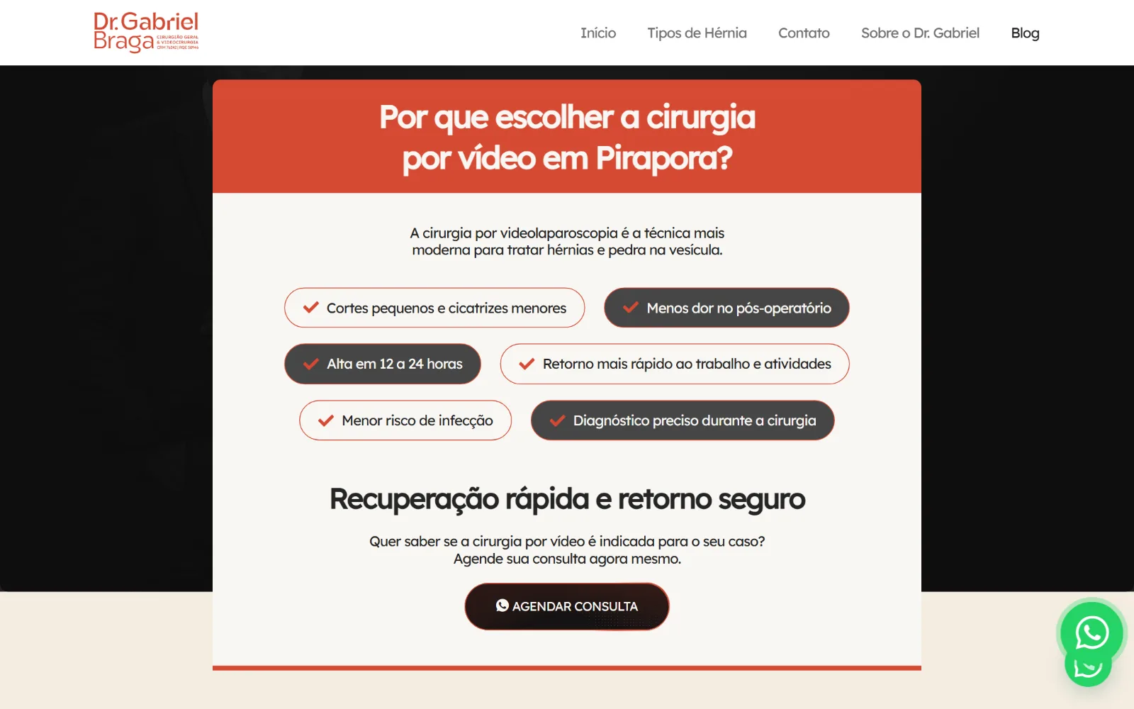Por que escolher a cirurgia por vídeo, com a recuperação explicada.
