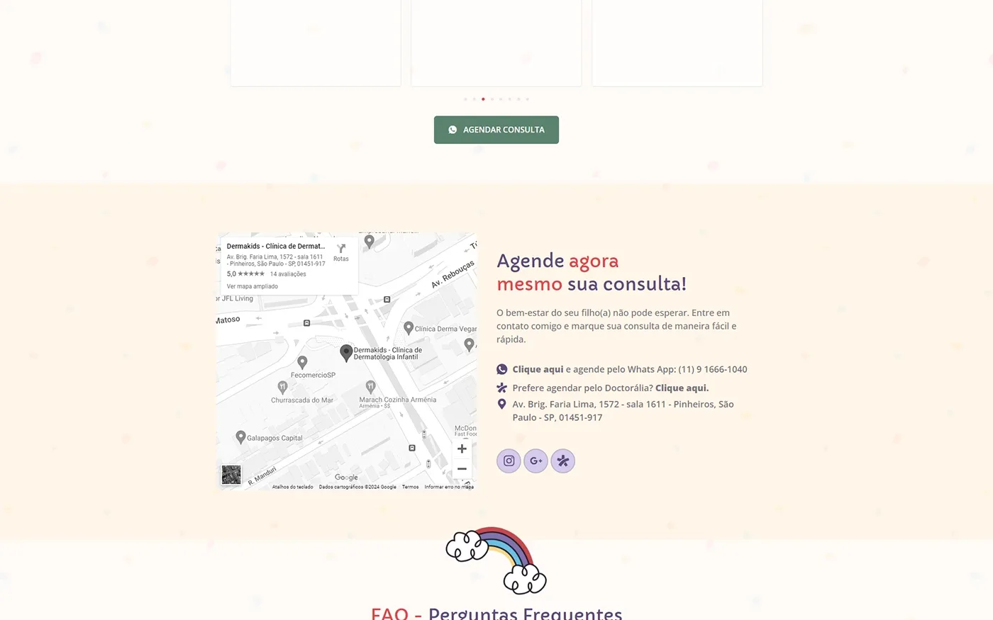 O agendamento com mapa e o começo das dúvidas.