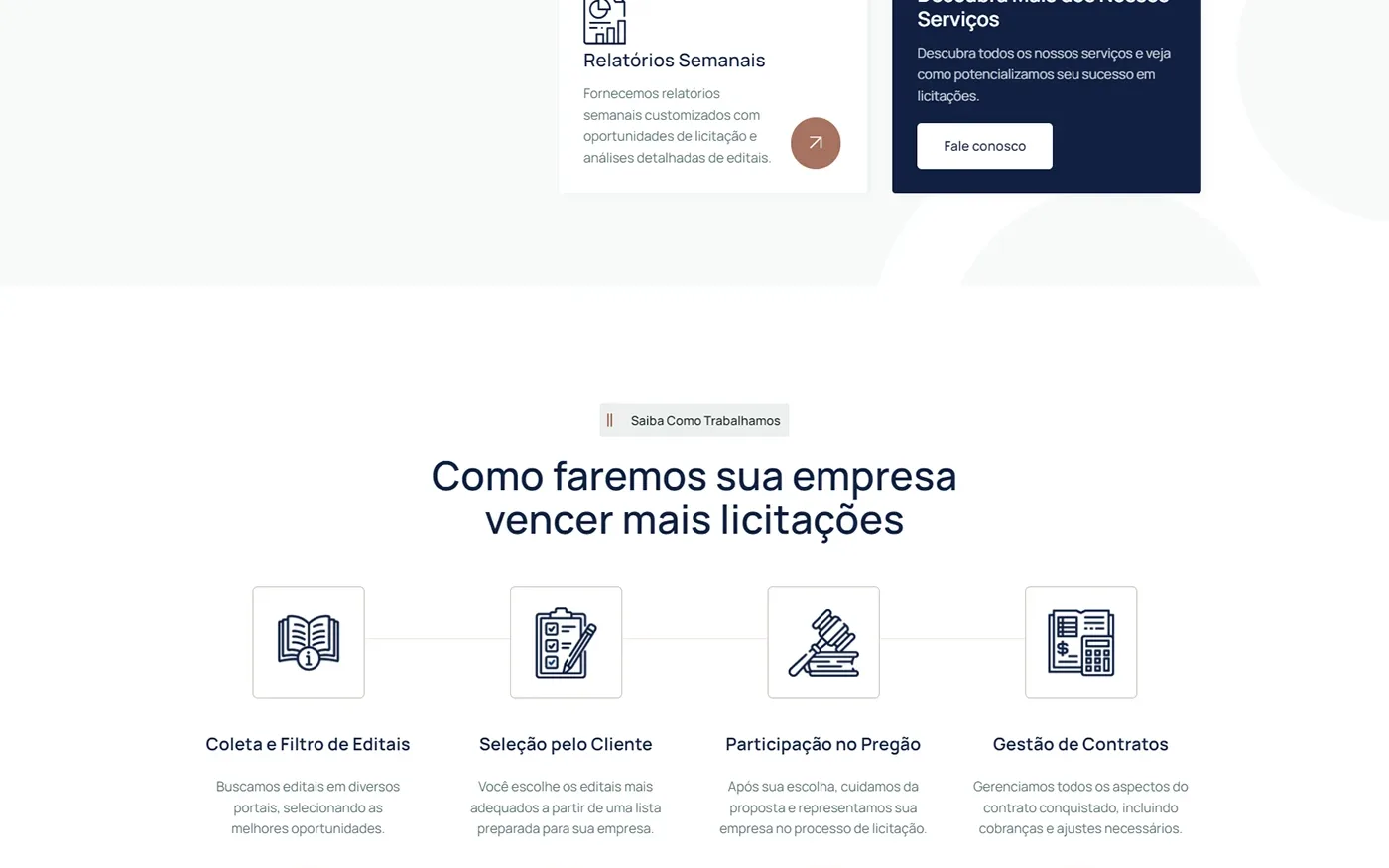 Como a empresa vence mais licitações, em quatro etapas.