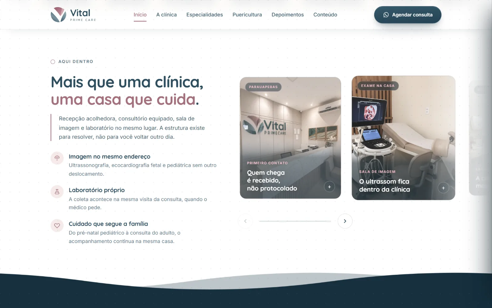 Imagem, laboratório e cuidado com a família no mesmo endereço.