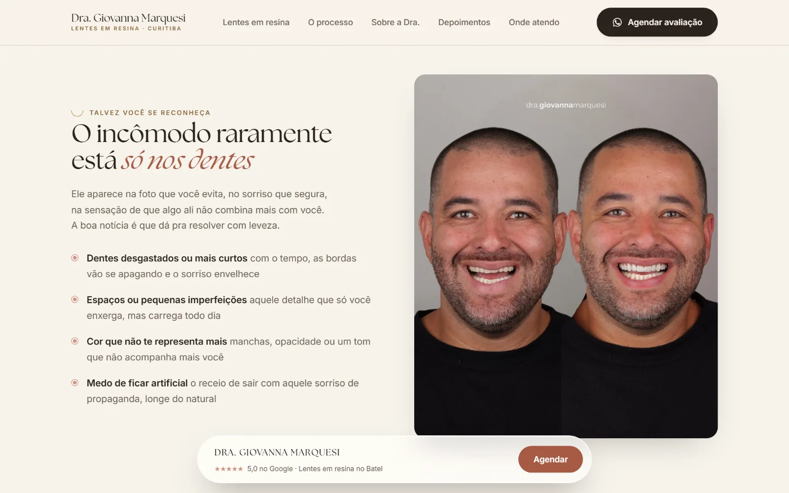 O incômodo que vai além do sorriso, escrito com a voz dela.