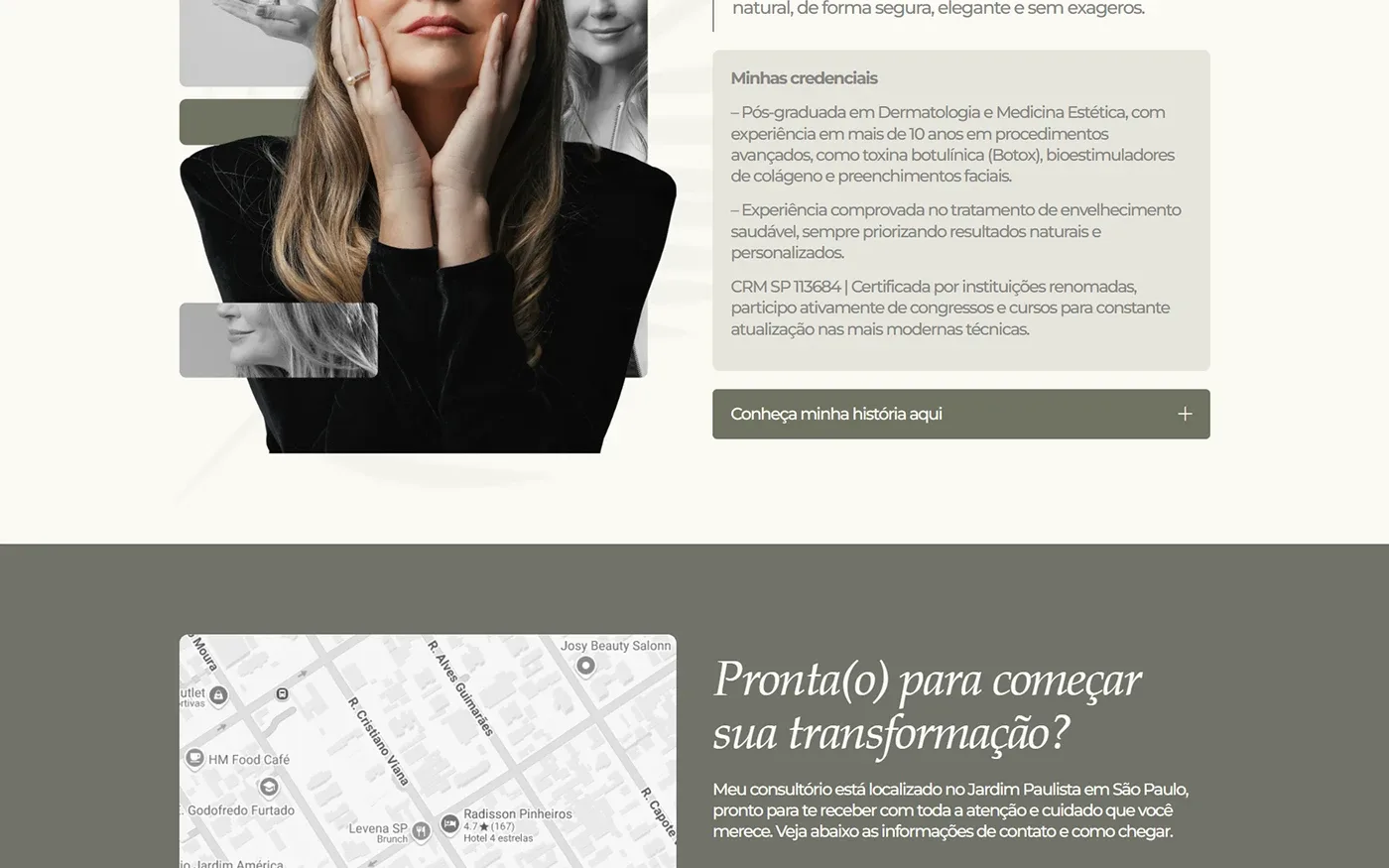 A história da médica e o agendamento com mapa.