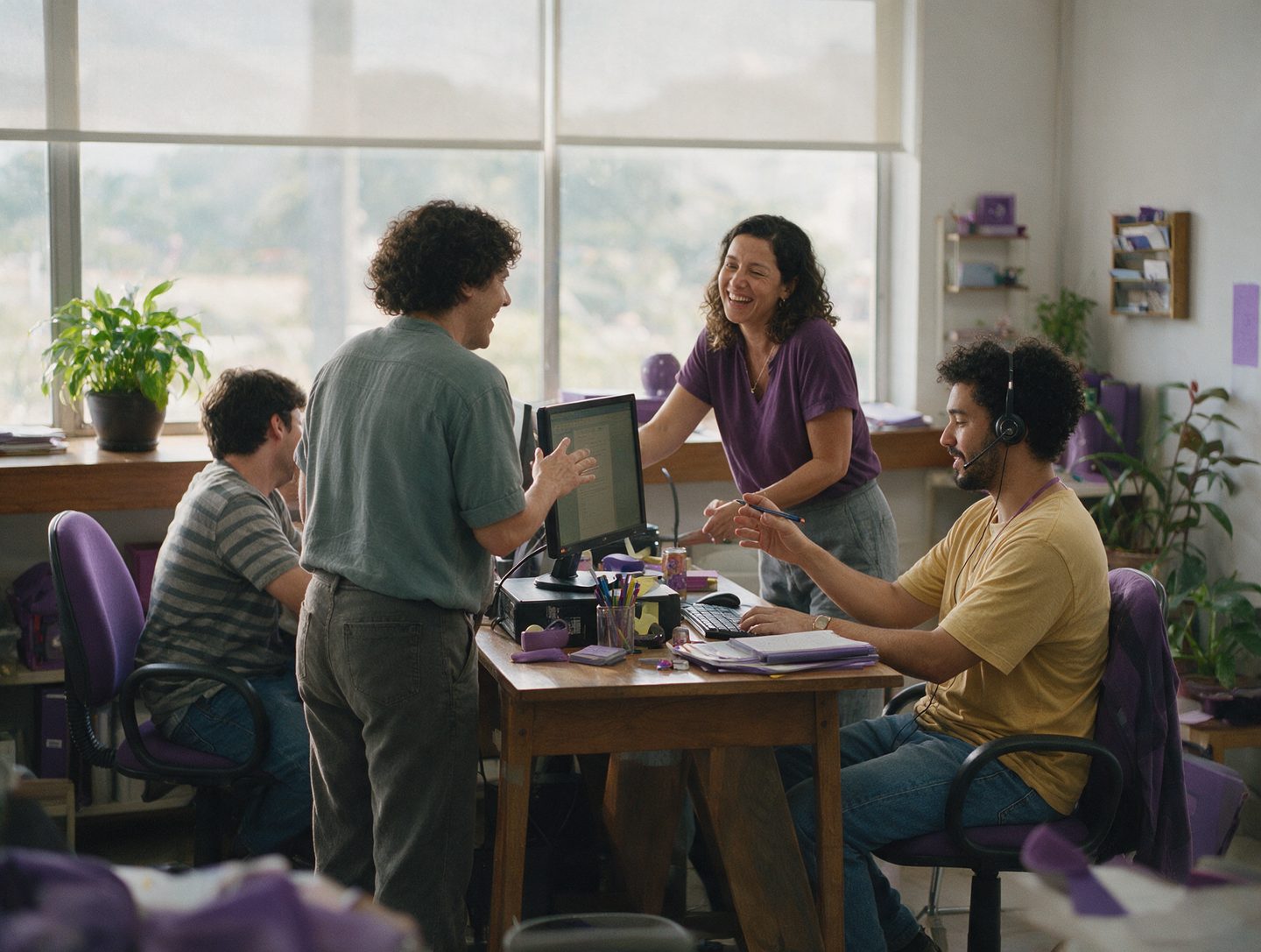 Equipe trabalhando no escritório